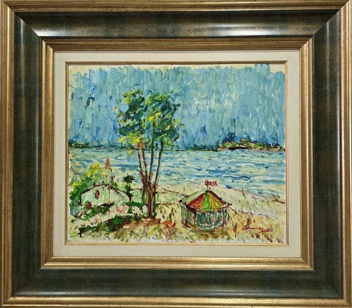 Lluís Domingo Abelló (1917) - NO RESERVE - Costa vibrante, Antiquités & Art, Art | Peinture | Classique