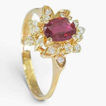 Sans prix de réserve - Bague - 14 carats HRD Antwerp, Or, Handtassen en Accessoires, Nieuw