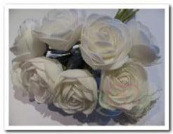 Camelia Roos Wit Foambloem 4 cm doos, Nieuw