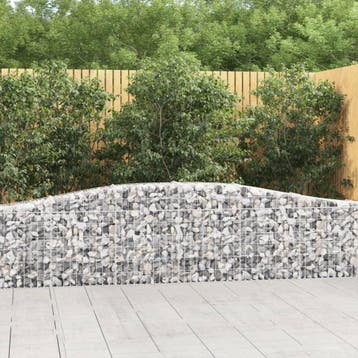 vidaXL Schanskorf gewelfd 400x30x60/80 cm gegalvaniseerd, Verzenden