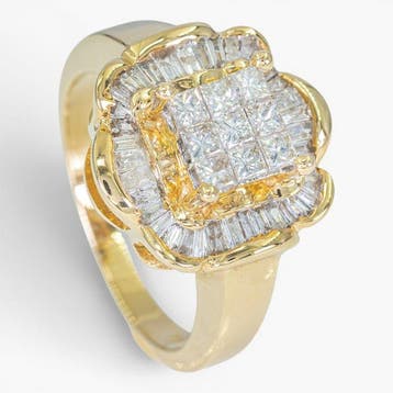 Sans prix de réserve - Bague - 14 carats HRD Antwerp, Or, Handtassen en Accessoires, Nieuw
