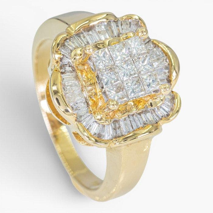 Sans prix de réserve - Bague - 14 carats HRD Antwerp, Or, Handtassen en Accessoires, Ringen