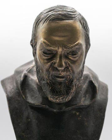 sculptuur, Padre Pio da Pietrelcina - 22 cm -
