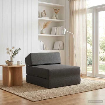 vidaXL Vouwbare Sofa Bed Donkergrijs 60 x 70 x 41 cm Stof, Verzenden, Nieuw
