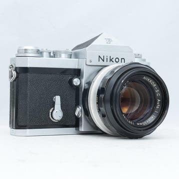 Nikon F Eye-Level + Nikkor-S·C Auto 50mm F1.4 Analoge camera, Nieuw