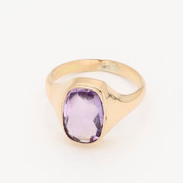 Bague - 14 carats Or jaune Améthyste, Bijoux, Sacs & Beauté