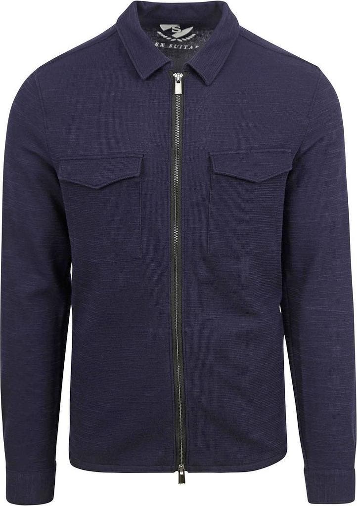 Suitable Boed Overshirt Navy maat Maat 48/50 (M) Heren, Kleding | Heren, Truien en Vesten, Blauw, Nieuw, Maat 48/50 (M), Verzenden