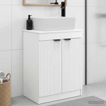 vidaXL Badkamer Vanity met Wastafel Wit 54 x 35 x 83 cm, Verzenden, Nieuw