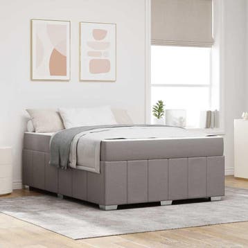 vidaXL Bedframe Taupe 160 x 200 cm Stof, Verzenden, Nieuw