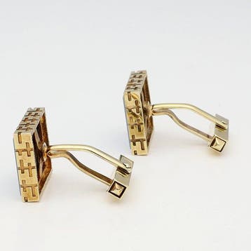 Manchetknopen - 14 karaat Geel goud, Handtassen en Accessoires