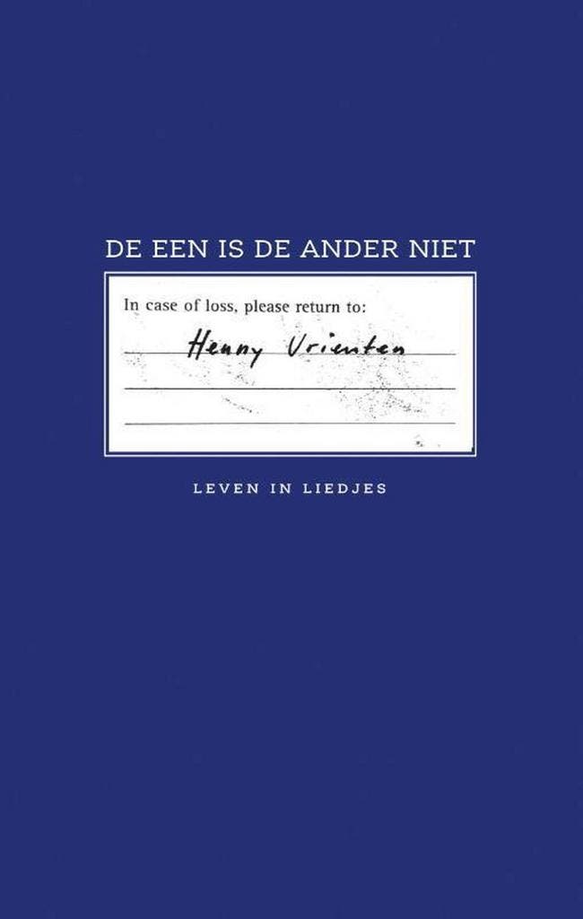 De een is de ander niet 9789463360937 Henny Vrienten, Boeken, Muziek, Zo goed als nieuw, Verzenden