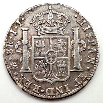 Spanje. Fernando VII. 8 Reales 1821 Mexico JJ (Zonder