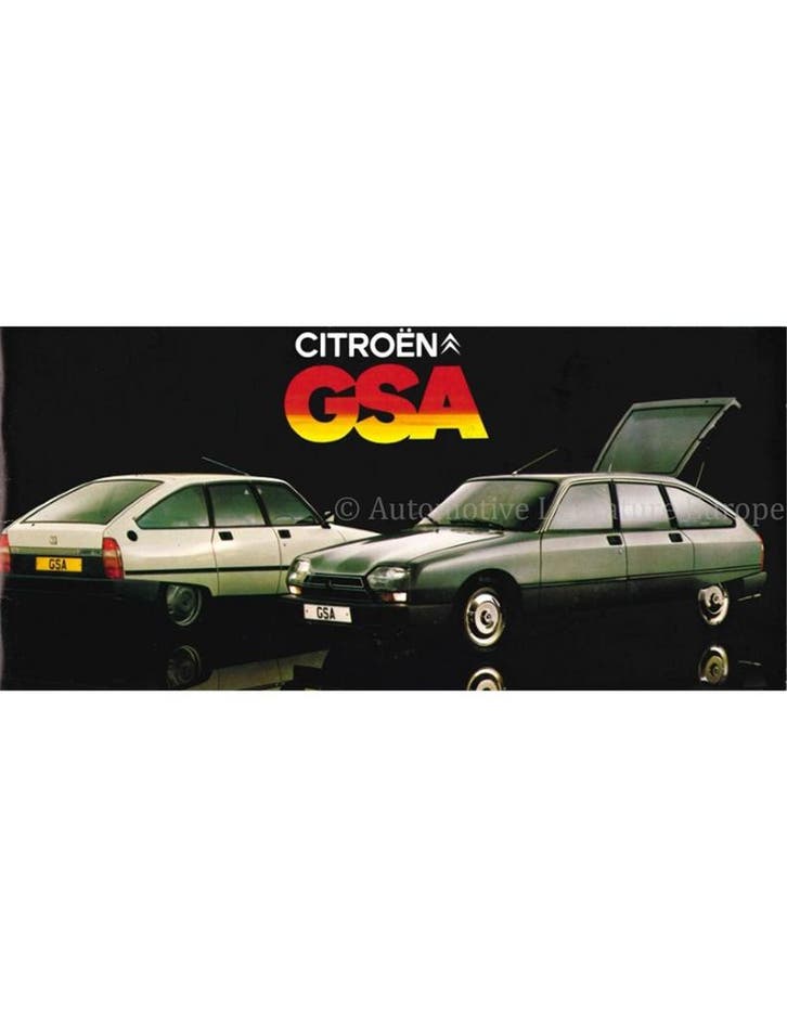 1979 CITROËN GSA BROCHURE ENGELS, Boeken, Auto's | Folders en Tijdschriften, Ophalen of Verzenden