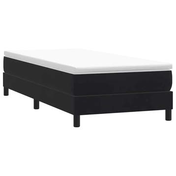 vidaXL Boxspring zonder matras fluweel zwart 90x210 cm, Huis en Inrichting, Slaapkamer | Bedden, Verzenden, Nieuw