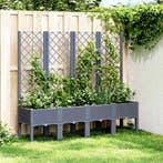 vidaXL Plantenbak met latwerk 160x40x142 cm polypropeen, Verzenden, Nieuw