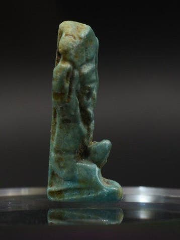 Oud-Egyptisch Faience Amulet van God Shu - 27 mm (Zonder