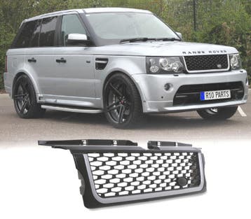 GRILLE POUR RANGE ROVER SPORT 05-09 NOIR BRILLANT ARGENT, Verzenden, Nieuw