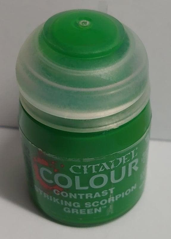 Contrast Striking Scorpion Green 18ml (Warhammer Nieuw), Hobby en Vrije tijd, Wargaming, Ophalen of Verzenden