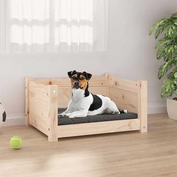 vidaXL Hondenbed 55,5x45,5x28 cm massief grenenhout, Verzenden, Nieuw