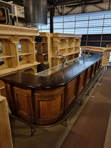 bar cafetoog  toog  barmeubel 200 x unieke togen in toonzaal, Gebruikt, Barinrichting
