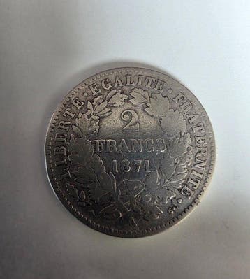 Frankrijk. 2 Francs 1871-A, 1887-A et 1898 (lot de 3