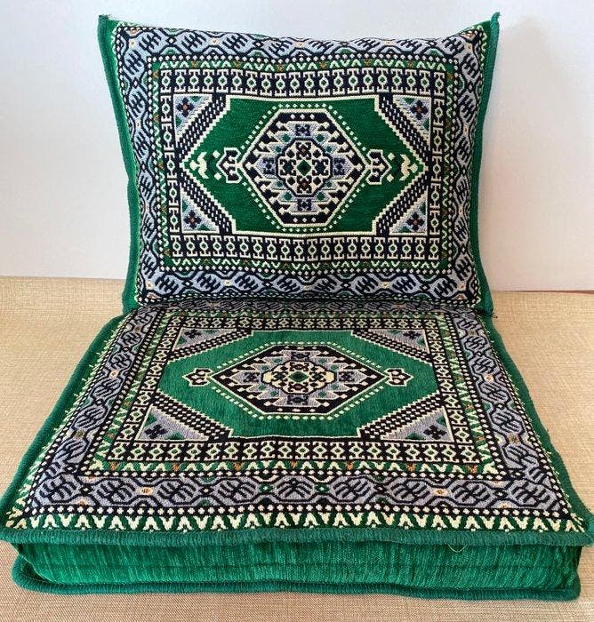 Kelim - 60 cm - 60 cm - Pouf et oreiller, Antiquités & Art, Art | Objets design