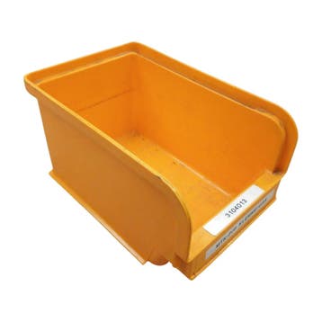 Magazijnbak 230x150x125 mm geel kunststof gebruikt, Ophalen of Verzenden