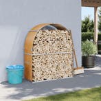 vidaXL Haardhoutopslag 120x45x140 cm gegalvaniseerd staal, Verzenden