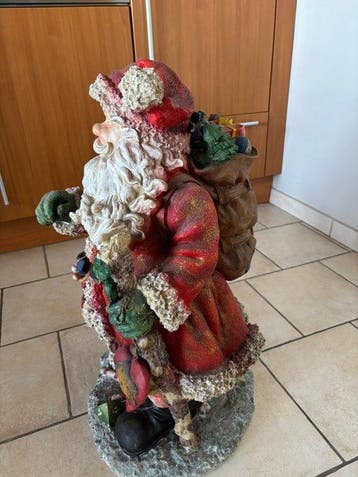 sculptuur, Authentieke Kerstman - 75 cm - Steen, Steengoed
