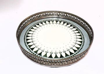 Villeroy & Boch - Plateau (3) - céramique / nickel, Antiquités & Art