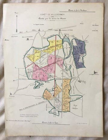 Mulhouse - Forêt de Villefermoy Carte pour le chasse -