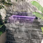 vidaXL Watervaloverlaat met RGB LEDs 90 cm acryl, Tuin en Terras, Verzenden, Nieuw
