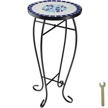 Balkontafel bloementafel met mozaïekpatroon 30x30x61,5cm, Verzenden, Nieuw
