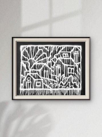 Nuno Barbedo (1983) - Winter in town (Big Size Painting)