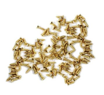 Set van 300 mini schroefjes (2.5x6 mm, verzonken, goudkleur, Verzenden