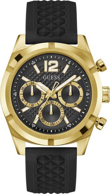 Guess Watches GW0729G2 Horloge Zwart Goud (Horloges, Mode), Handtassen en Accessoires, Verzenden, Nieuw