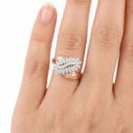 Bague - 14 carats Or rose - 0.80ct. tw. Diamant (Naturelle), Bijoux, Sacs & Beauté