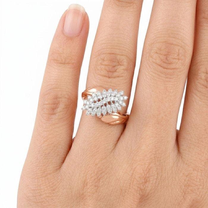 Bague - 14 carats Or rose - 0.80ct. tw. Diamant (Naturelle), Bijoux, Sacs & Beauté, Bagues