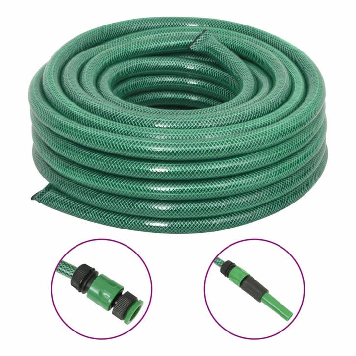 vidaXL Tuinslang met koppelingsset 0,75 30 m PVC groen, Tuin en Terras, Tuinslangen, Nieuw, Verzenden