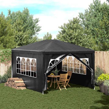 vidaXL Partytent 3x4 m antraciet, Tuin en Terras, Verzenden, Nieuw