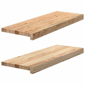 vidaXL Vensterbanken 2 st onbehandeld 70x30x2 cm massief, Verzenden