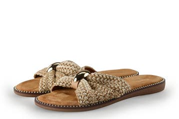 Graceland Slippers in maat 37 Beige, Slippers, Verzenden, Beige, Zo goed als nieuw