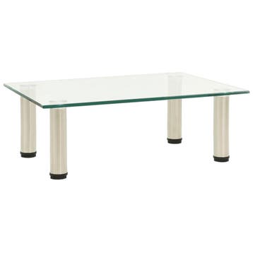 vidaXL Tv-meubel 40x35x17 cm gehard glas transparant, Verzenden, Nieuw