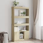 vidaXL Hoge kast 92x33x180 cm bewerkt hout sonoma, Verzenden, Nieuw