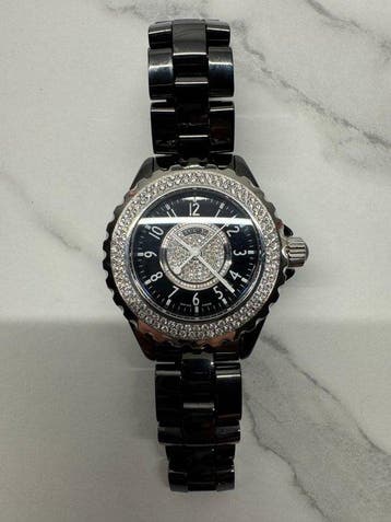 Chanel - J12 Black Ceramic Diamonds - H1708 - Femme -, Nieuw