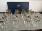 Drinkglas (12) - Kristal - Bohemia Crystal Gouden Rand, Antiek en Kunst