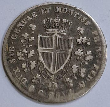 Italië, Koninkrijk Sardinië Carlo Felice. 25 Centesimi 1829