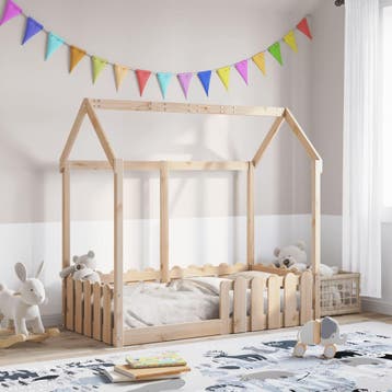 vidaXL Bedhuis massief grenenhout 70x140 cm, Verzenden