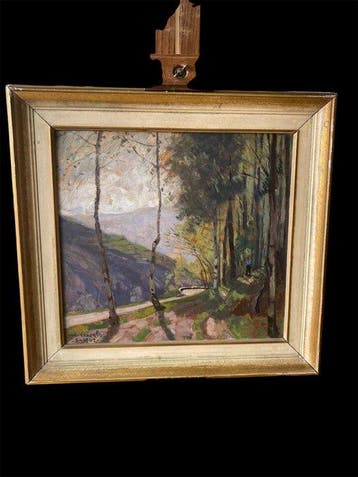 Metello Merlo (1886-1964) - Paesaggio con figura