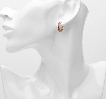 Boucles doreilles - 14 carats Or jaune - 1.12ct. tw. Rubis, Handtassen en Accessoires, Oorbellen, Nieuw
